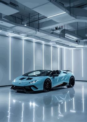 Blue Lamborghini