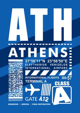 Athens Airport Boarding Pass