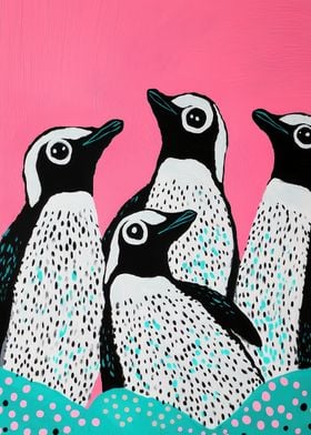 Four Penguins 