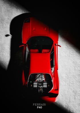 Ferrari F40 Top View