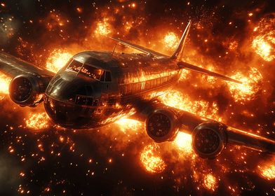 Airplane in Flames