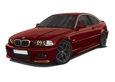 BMW E46 M Coupe Red