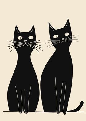 Two Black Cats