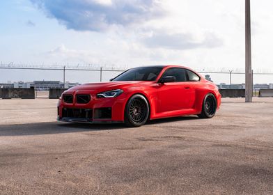 Red BMW Coupe