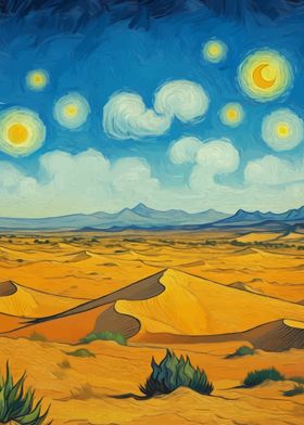 Starry Desert Landscape