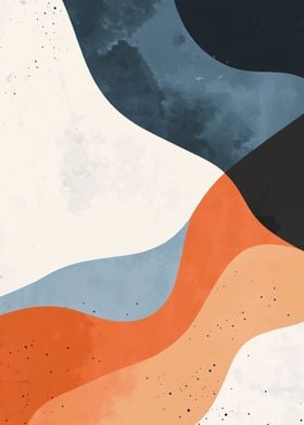 Abstract Wave Art Print minimalistic