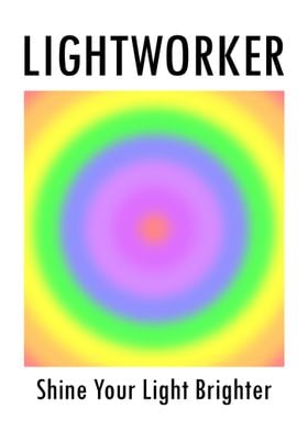 Lightworker Rainbow Aura Poster