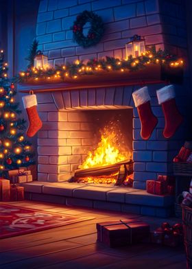 Cozy Christmas Fireplace