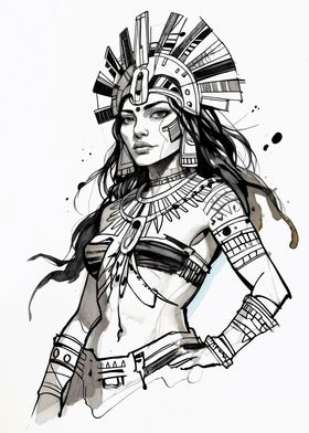 Aztec Warrior Godess