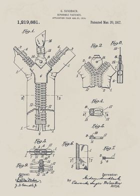 Zipper Patent Illustration