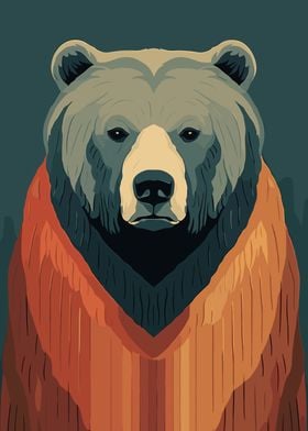 Bear in Orange Sweater