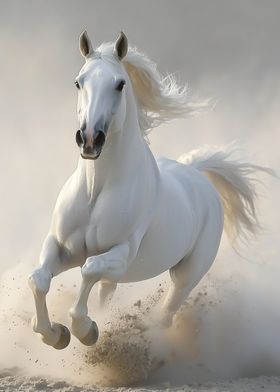 White Horse Running