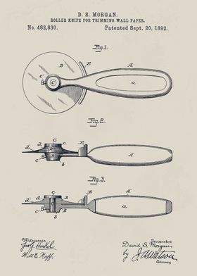 Pizza Cutter Patent Illustration