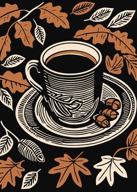 Autumn Coffee Illustration