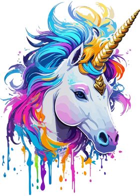 Rainbow Unicorn Portrait