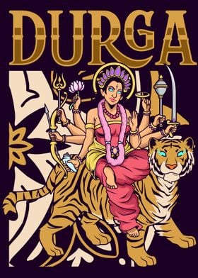 Durga on Tiger Hindu deity Hindu hod