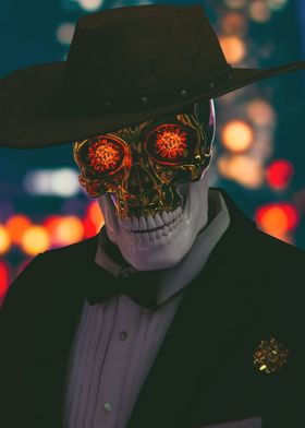 Skeleton in a Cowboy Hat