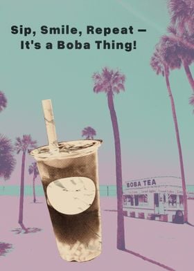 Boba Tea Beach Vibes