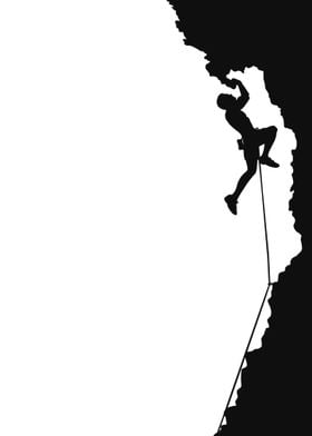 Rock Climbing Silhouette