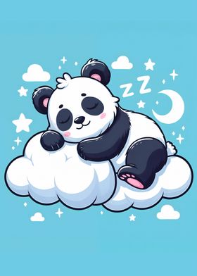 Sleeping Panda on Cloud