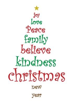 Christmas Tree Words