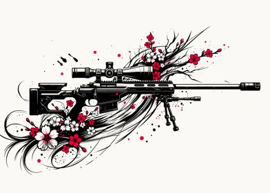 Sniper Rifle japanese art