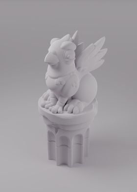 White Griffin Statue