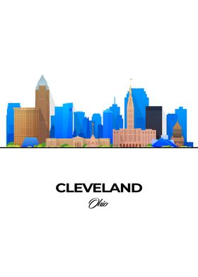 Cleveland Skyline Illustration