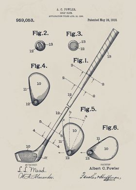 Golf Club Patent Illustration