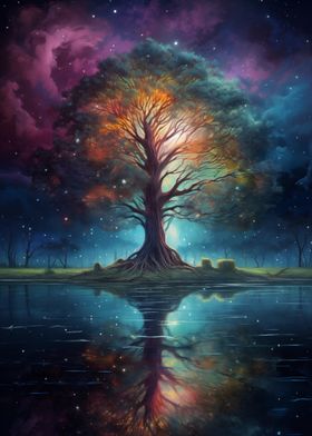 Celestial Tree Reflection of tranquility