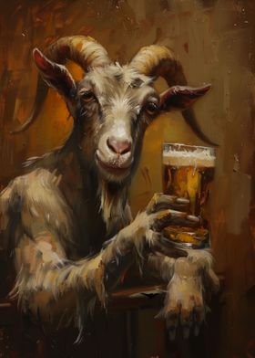 Beer Drinking Goat