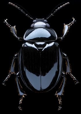 Black Beetle Macro Bug insect