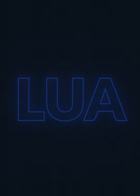 Neon Blue LUA Sign