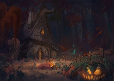 Halloween: Spooky Cottage in the Woods