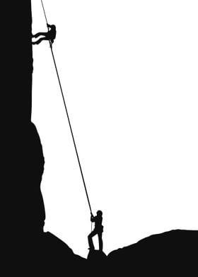 Rock Climbing Silhouette