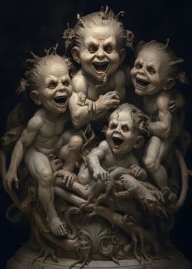 Creepy Baby Sculpture