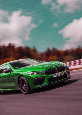 Green BMW M8 Gran Coupe