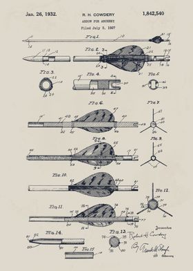 Arrows Lock Patent Drawing