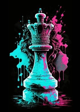 Queen Chess Piece Art