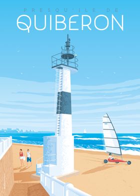 Quiberon France Travel Poster