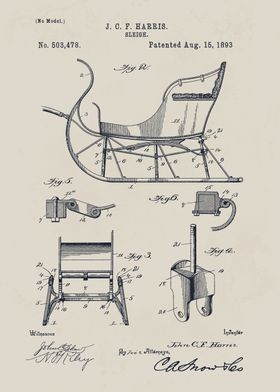 Sleigh Patent Drawing