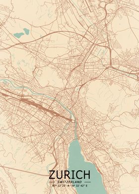 Zurich Vinted City Map