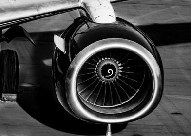 Airplane Engine Close-up