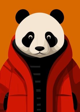 Panda in Red Jacket