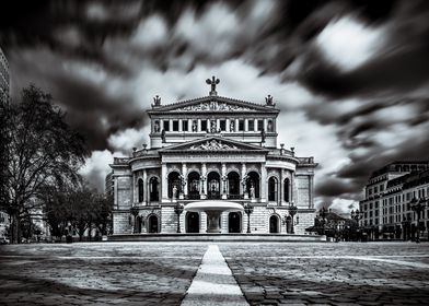 Opera House Under Stormy Sky