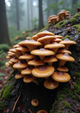 Brown Shitake Mushroom Fungi Fungus