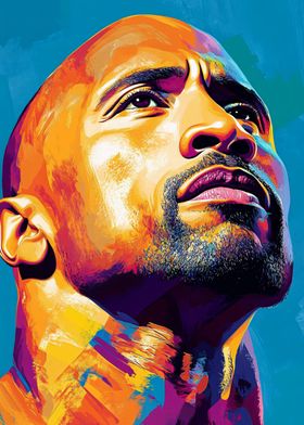 Dwayne Johnson Pop art