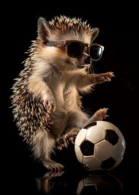 Hedgehog Soccer Player