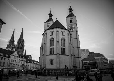 Black and White Church Architecture