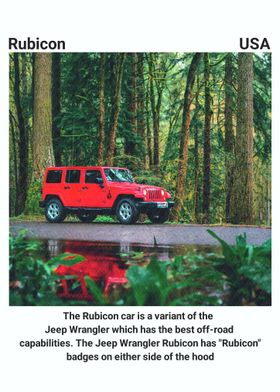 Red Jeep Wrangler Rubicon